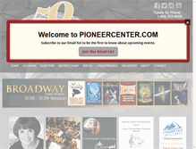 Tablet Screenshot of pioneercenter.com